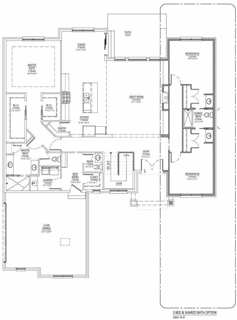 Main Level Option 1 Diagram