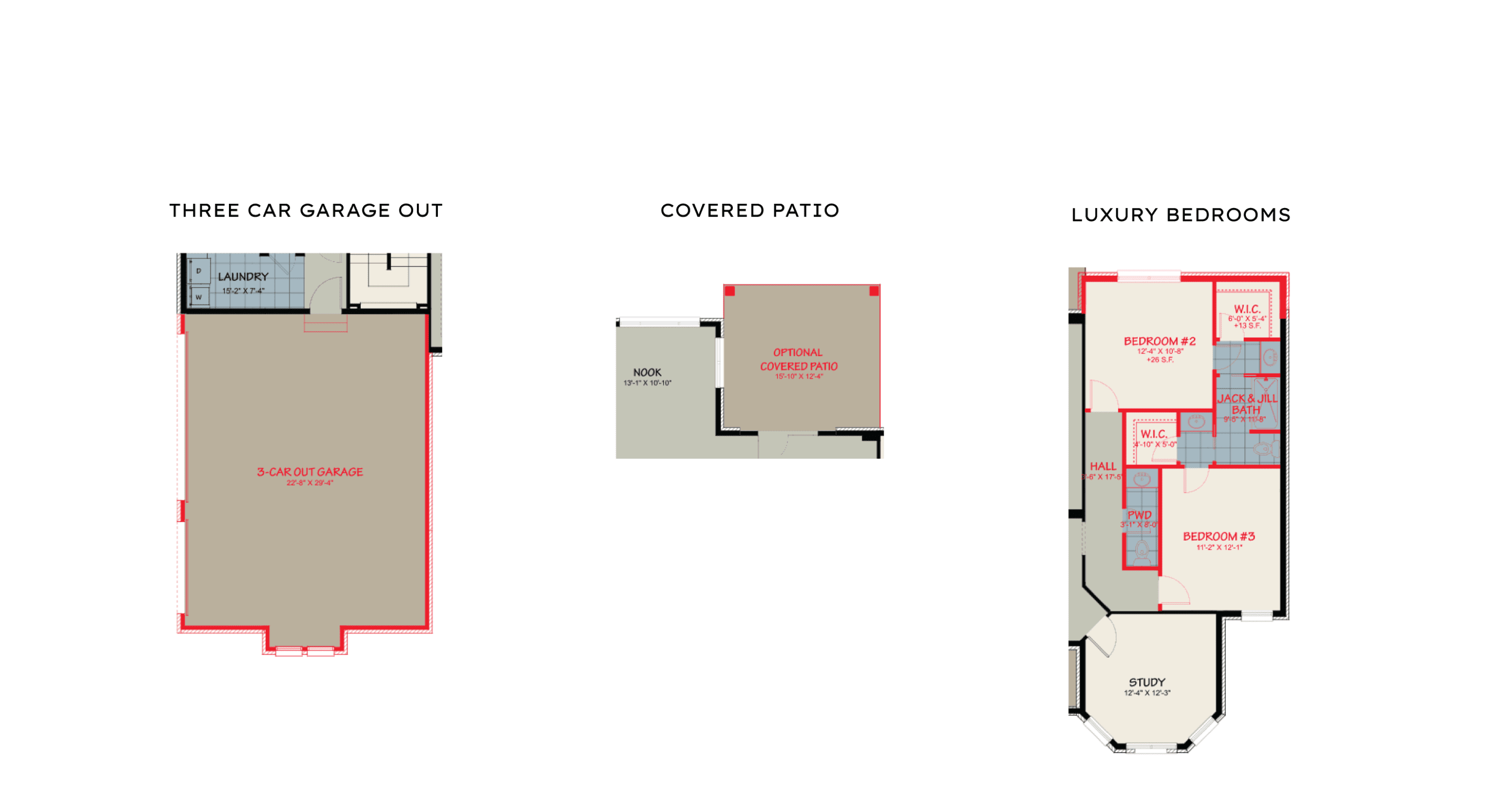 Heatherwood options for custom floor plan